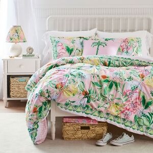 NWT Lilly Pulitzer Via Amore Full / Queen Duvet Cover + 2 Standard Shams